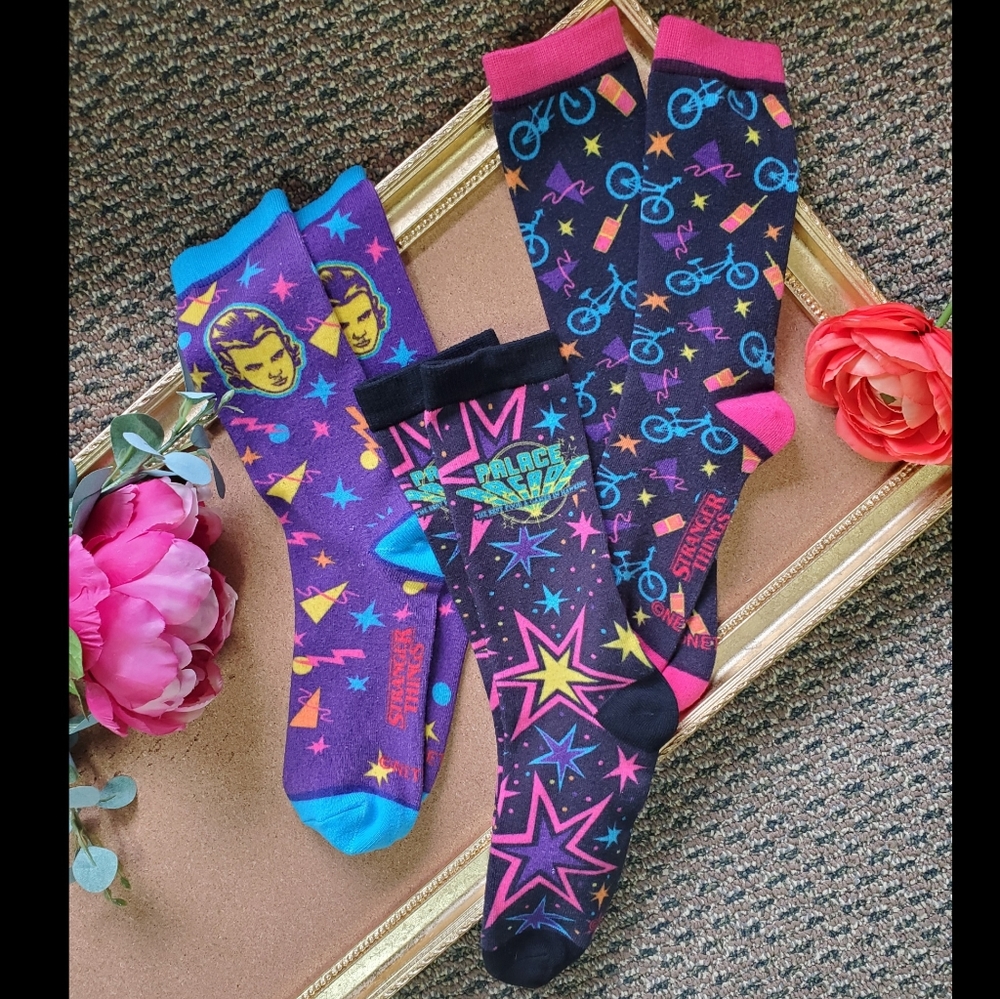 NETFLIX 3Pk Stranger Things Crew Socks 👾